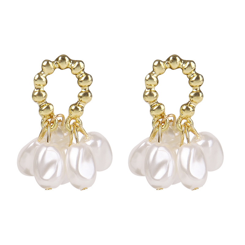 1 Đôi Bông Tai Dáng Dài Đính Ngọc Trai Nhân Tạo Thời Trang