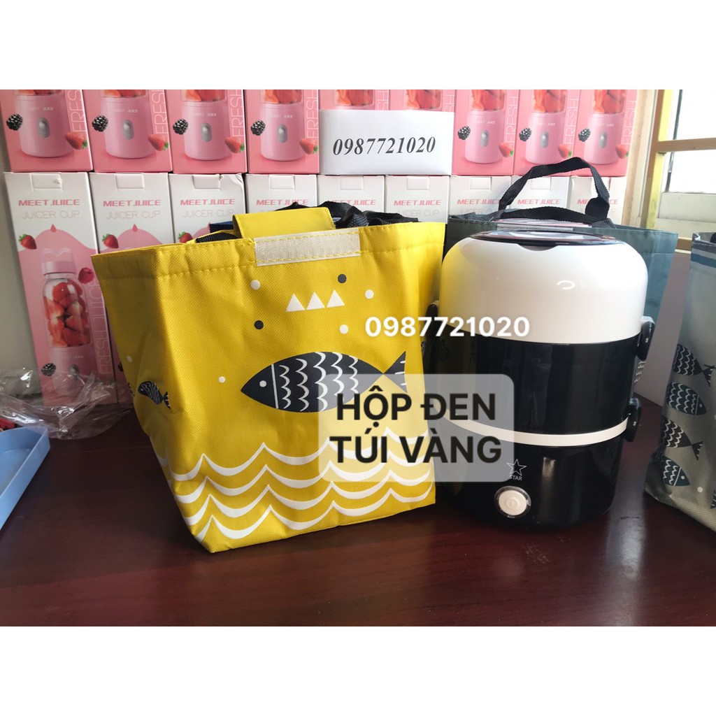 Giá sỉ| Hộp cơm hâm nóng cắm điện inox 3 tầng| Phích 2 chân | BigBuy360 - bigbuy360.vn
