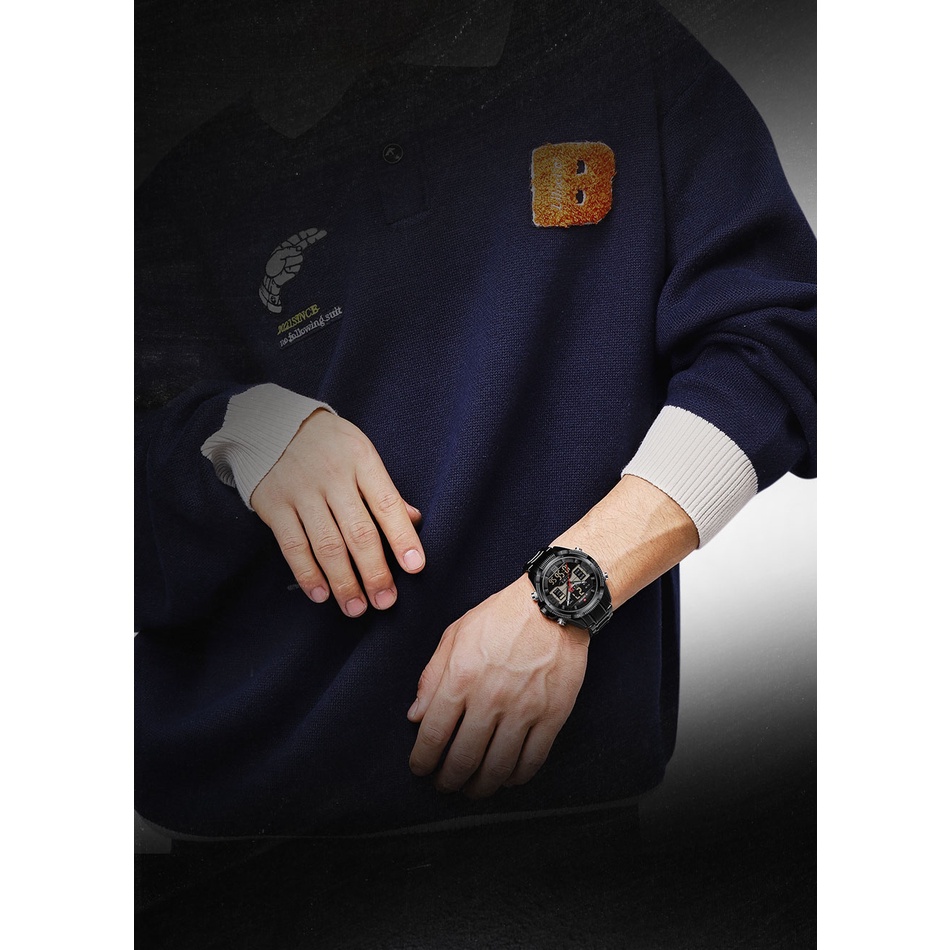 Đồng Hồ Led NAVIFORCE 9201 Thiết Kế Thời Trang Chống Nước Cho Nam