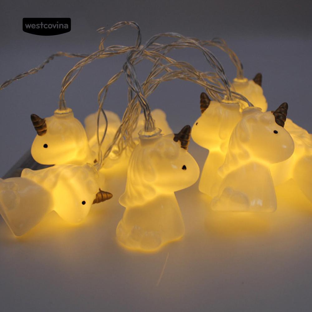 Dây Đèn Led Trang Trí Tiệc Hình Ngựa Một Sừng Dễ Thương