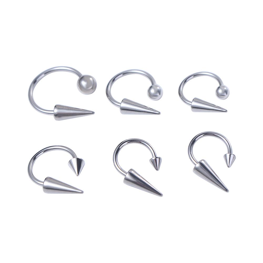QQMALL Khuyên Mũi Inox Hình Chữ C Cá Tính Dành Cho Nam