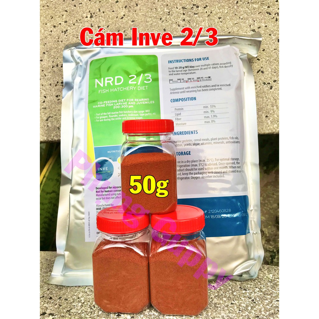 Cám Thái Inve 2/3 Thức Ăn Cho Cá 7 Màu, Betta (Hủ 50g)