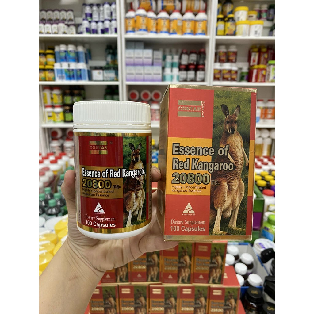 Tăng cường sinh lý nam,Yếu sinh lý, Xuất tinh sớm, Bổ thận tráng dương,Costar Essence Of Red Kangaroo 20800 max 100 viên