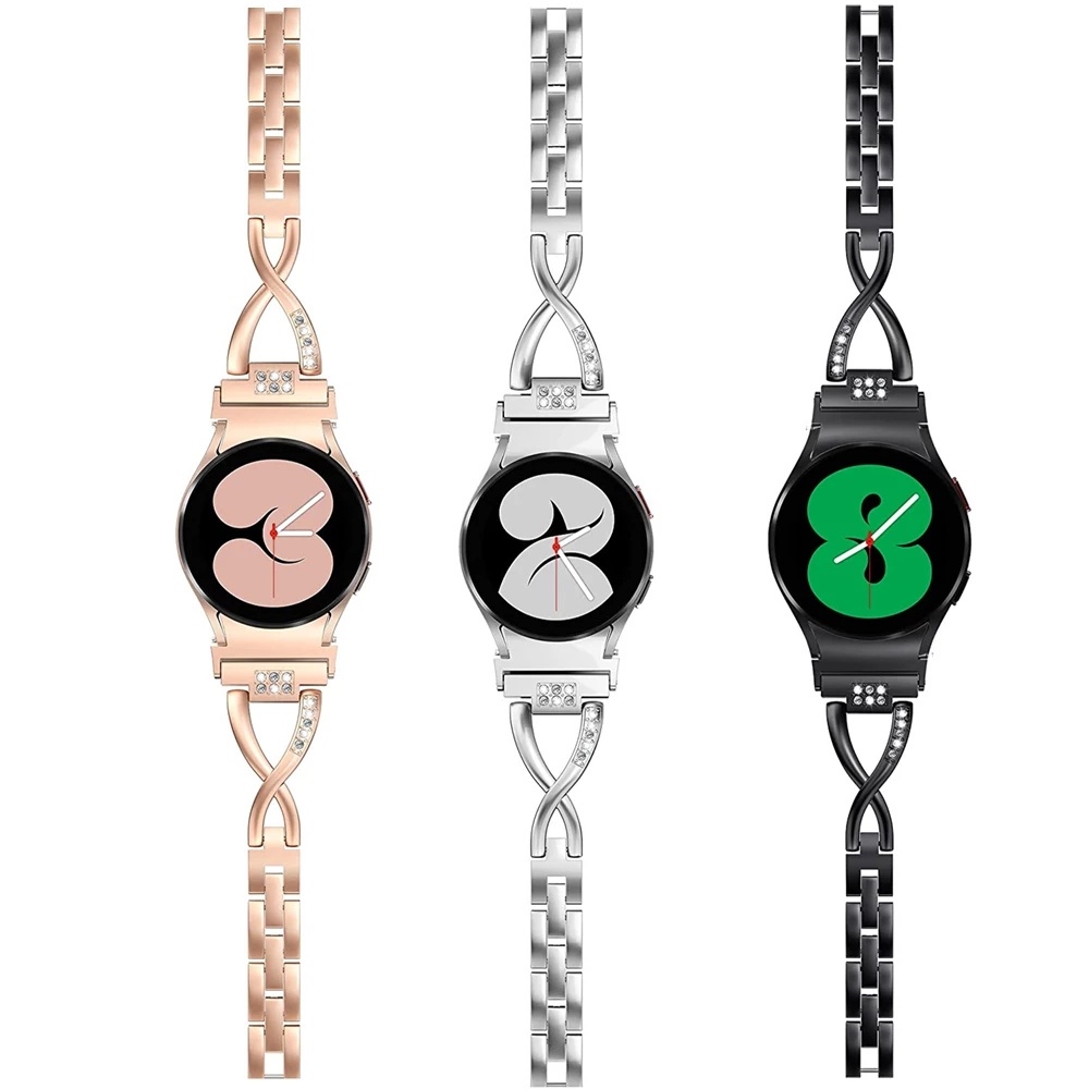 Dây Đeo Kim Loại Dạng Cong Thay Thế Cho Đồng Hồ Thông Minh Samsung Galaxy Watch6 5 Pro 44mm 40mm / Galaxy Watch 4 Classic 46mm 42mm