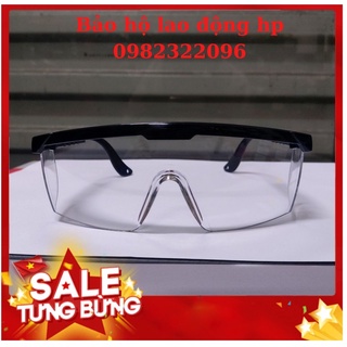 Kính bảo hộ lao động chống bụi tia uv đọng sương giọt bắn không đau ev105 trắng