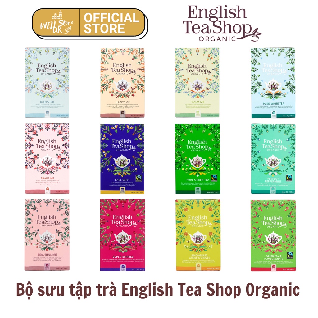 Bộ sưu tập Trà Organic English Tea Shop 15 hương vị