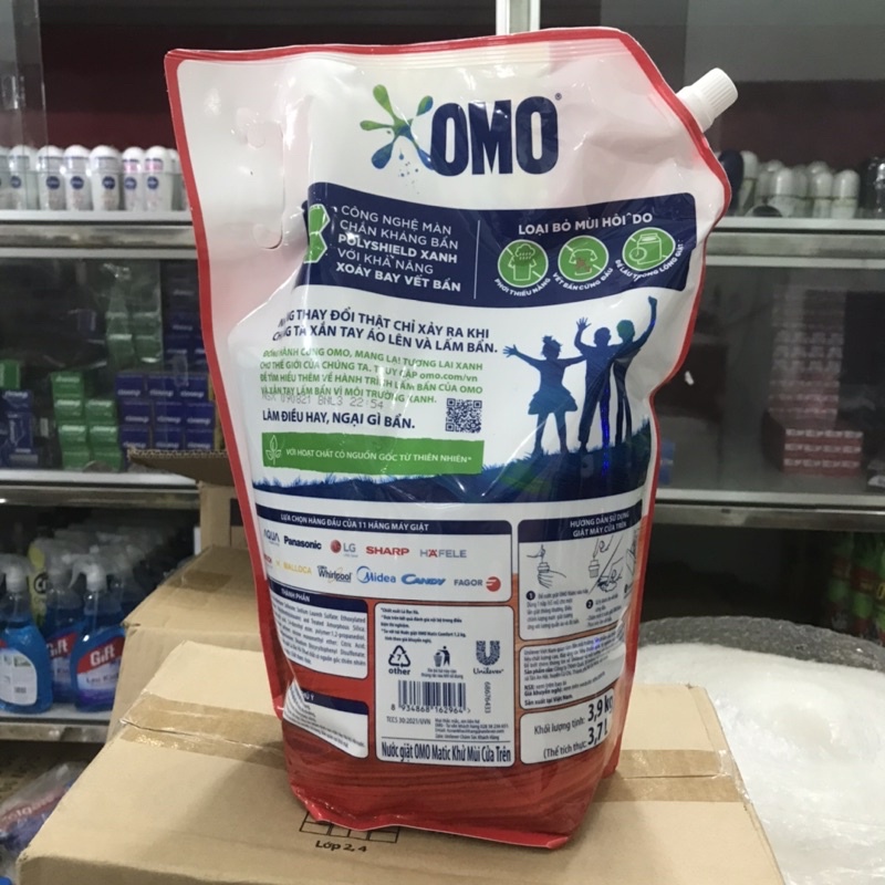 NƯỚC GIẶT OMO MATIC 3,9 kg (máy giặt cửa trên)