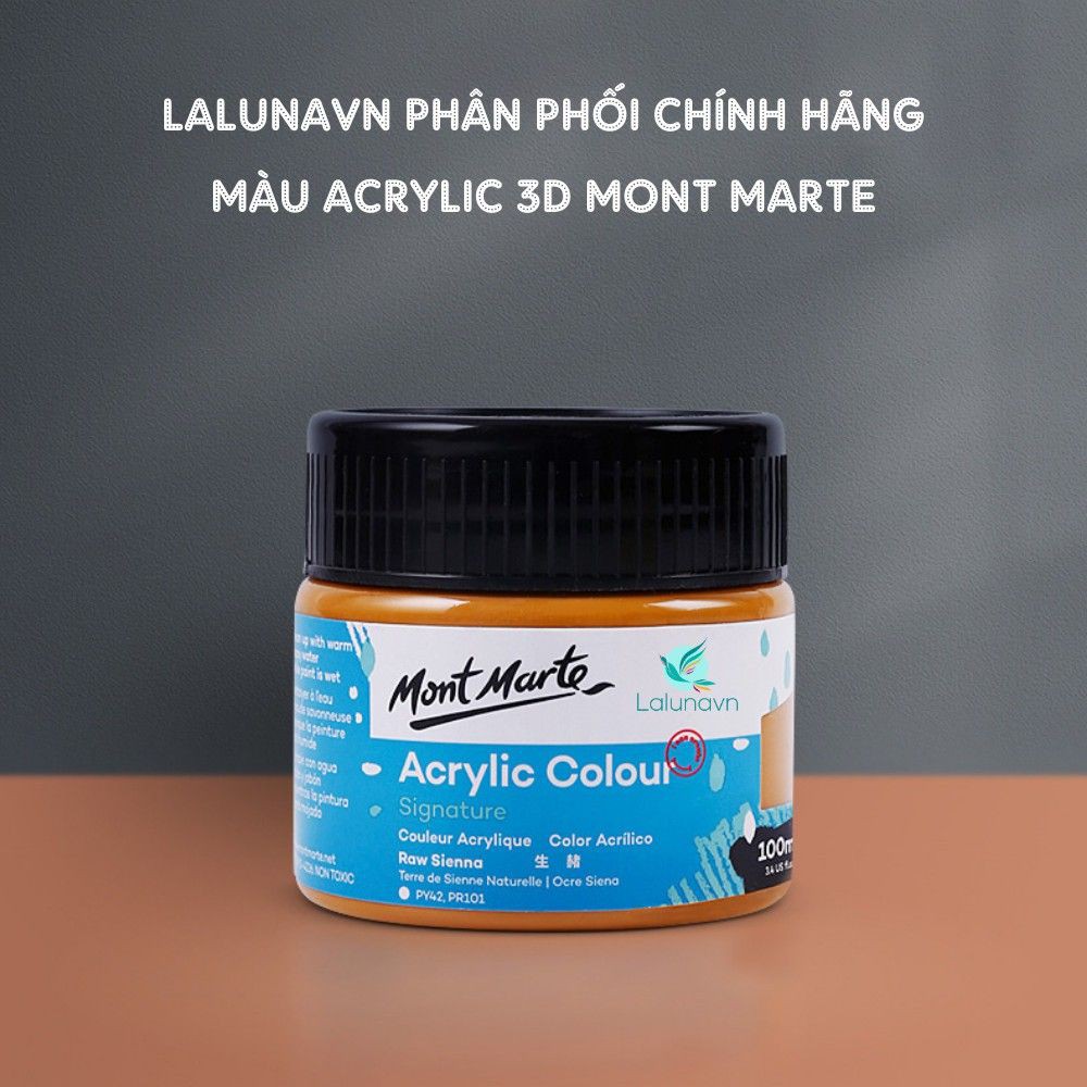 [HD]Màu acrylic 3D Mont Marte cao cấp của ÚC 100ml, màu nước , sơn acrylic vẽ áo,vẽ tượng, giày,gỗ, tranh tường- HDAO