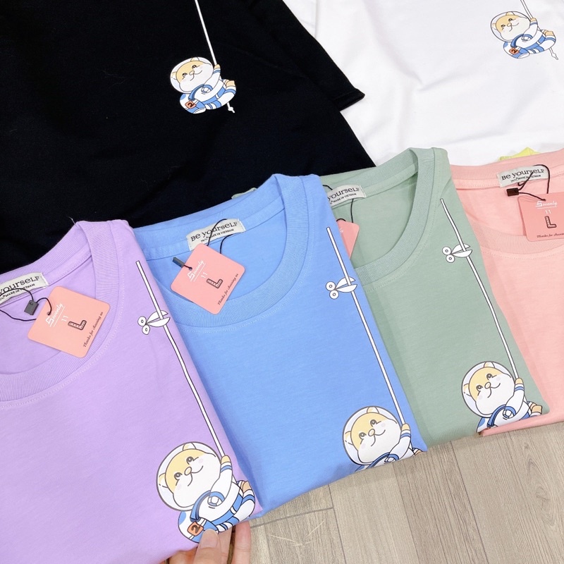 Áo Thun PHÔNG NAM NỮ UNISEX GÓC Mèo CAT CUTE DỄ THƯƠNG - Hình chụp thật