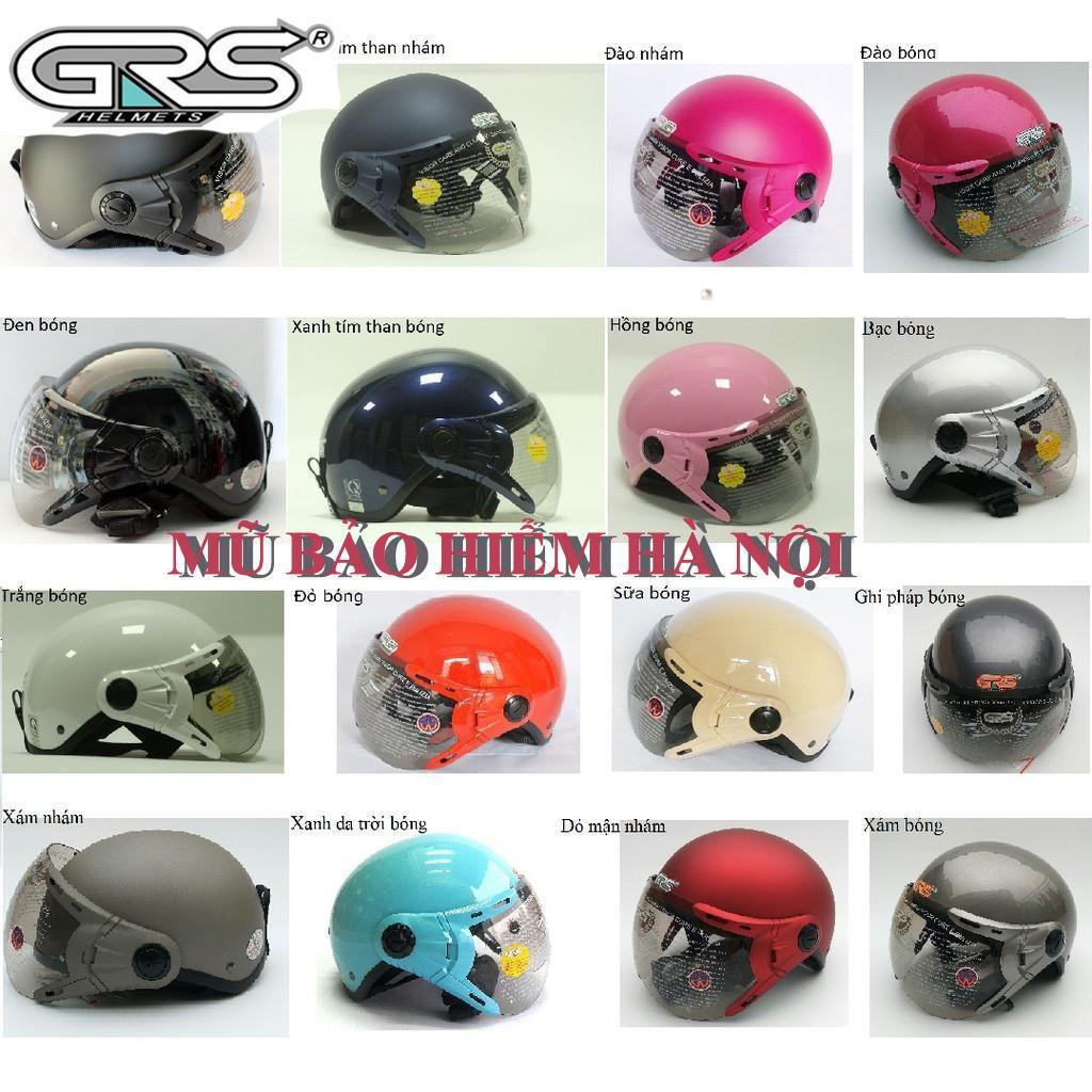 Mũ bảo hiểm có kính GRS A33-xanh tím than nhám