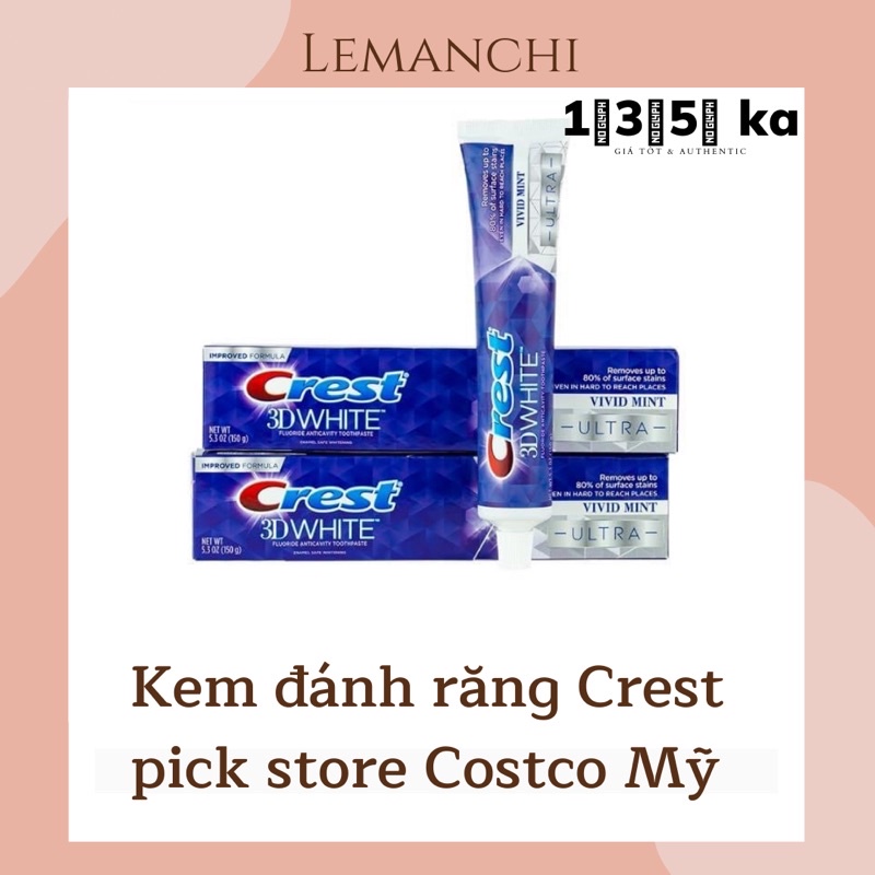 KEM ĐÁNH RĂNG CREST 3D WHITE 158GRAM (ORDER US COSTCO)