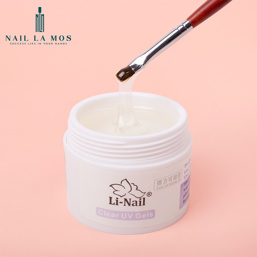 Gel đắp móng Li-nail chính hãng đậm đặc không nóng, màu trong suốt (65g)