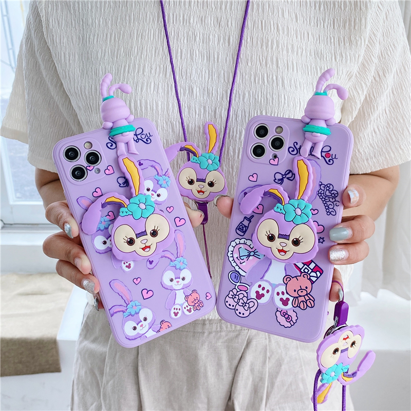 Ốp điện thoại hình thỏ Stella Lou hoạt hình 3D cho OPPO Reno 5 F11 Pro F7 F5 A57 A39 F1s A83 A71 A37 Neo 9 HD37