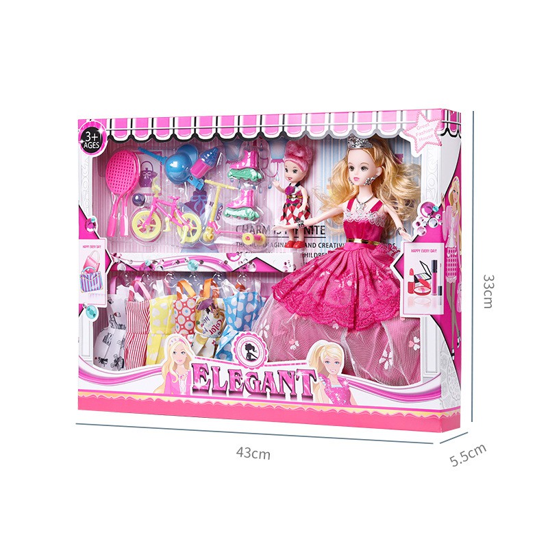 Bộ Đồ Chơi Búp Bê Công Chúa Barbie Đáng Yêu Cho Bé Gái