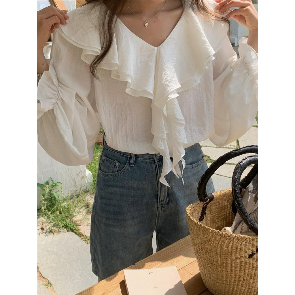 Áo Sơ Mi Trắng Dài Tay Phong Cách Mới Dành Cho Mùa Xuân Hè 61916