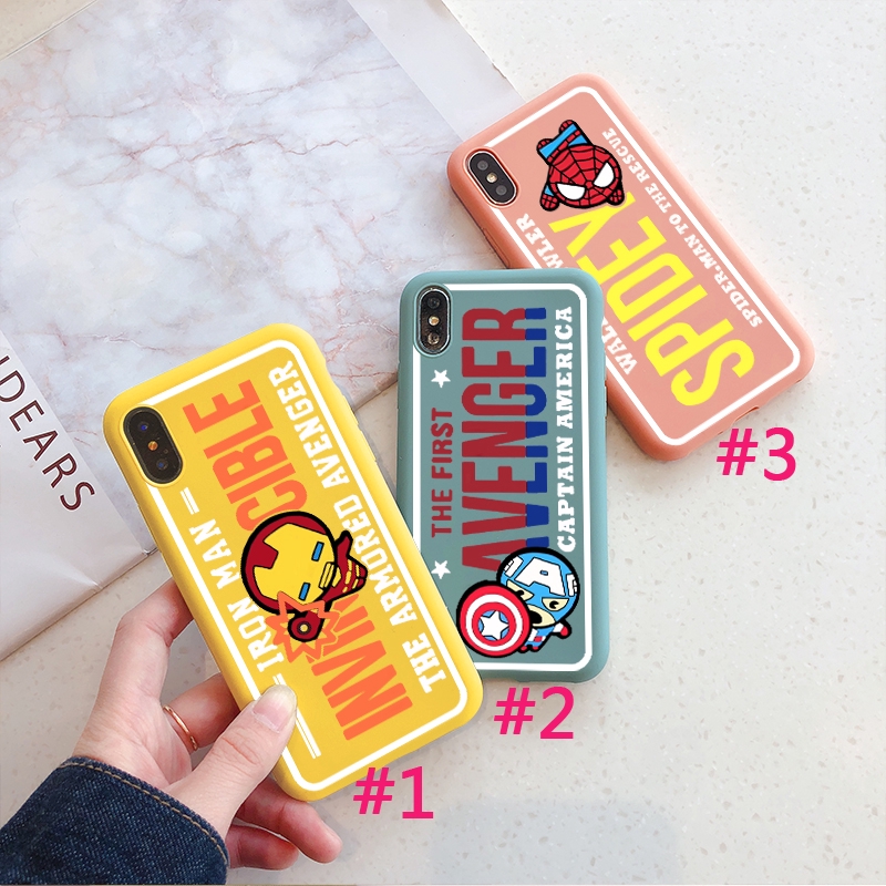 Ốp lưng kiểu dáng Avengers bằng silicone 1.5mm cho điện thoại iPhone XS XR XSMAX 6/6s 7/8 6plus/6Splus 7plus | BigBuy360 - bigbuy360.vn