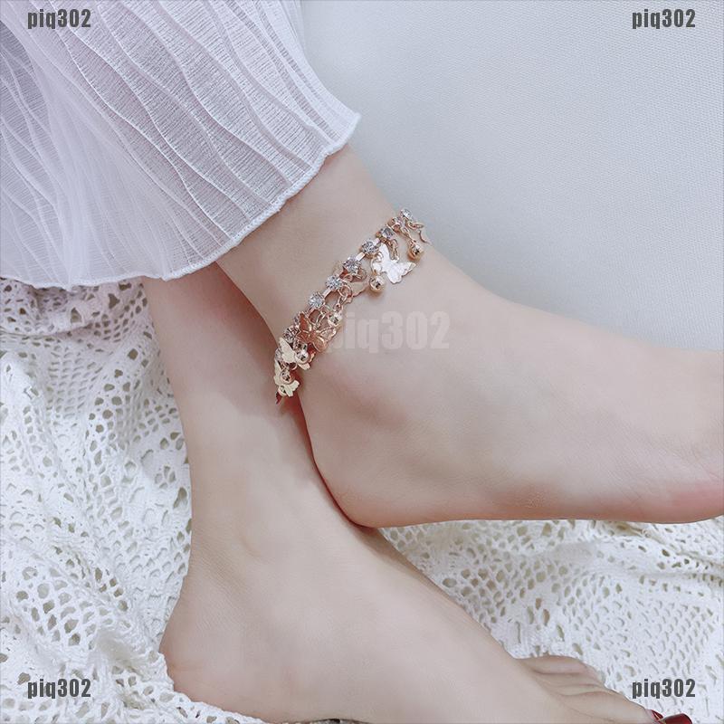 Lắc Chân Phối Mặt Hình Bướm Xinh Xắn Piq302 | BigBuy360 - bigbuy360.vn