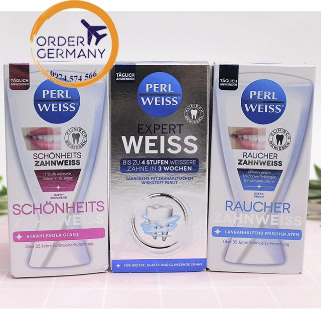 Kem đánh răng siêu trắng Perl Weiss Đức