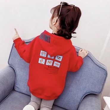 Áo hoodie unisex Con Xinh form rộng Áo nỉ CHÚ CÚN CON ,thời trang thu đông trẻ em từ 4 đến 10 tuổi