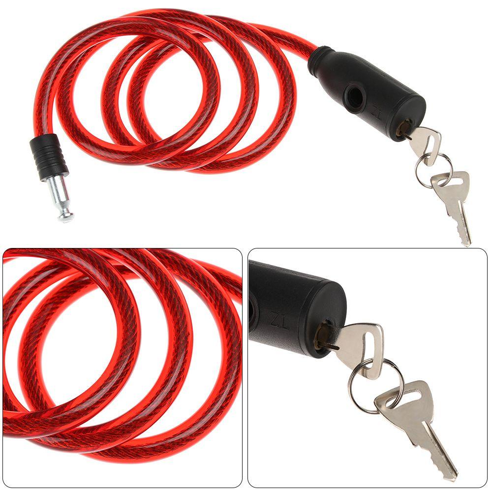 BEAUTY Dây Khóa Xe Đạp Chống Trộm Bằng Thép Kèm 2 Chìa Khóa