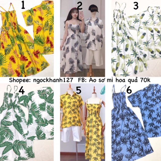 Set đồ đôi bộ đôi đi biển set đi biển gia đình bộ gia đình