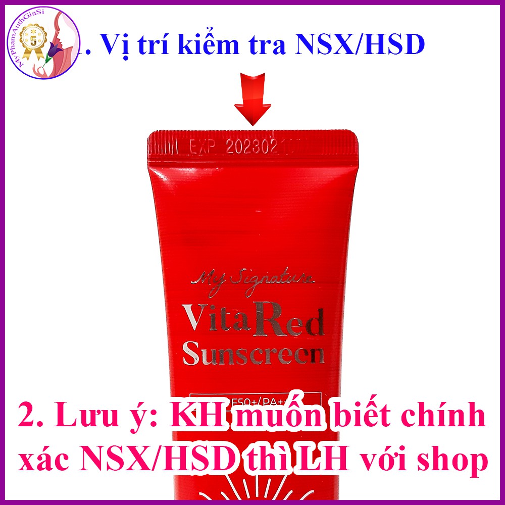 Kem chống nắng dưỡng trắng nâng tone da tiam vita red 50ml