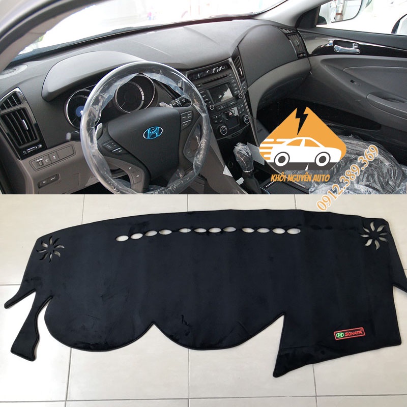 Sonata 2010, 2011, 2012, 2013 Tấm Che Nắng Taplo Chống Trượt 3 Lớp CHẤT LIỆU NHUNG MỊN Loại 1