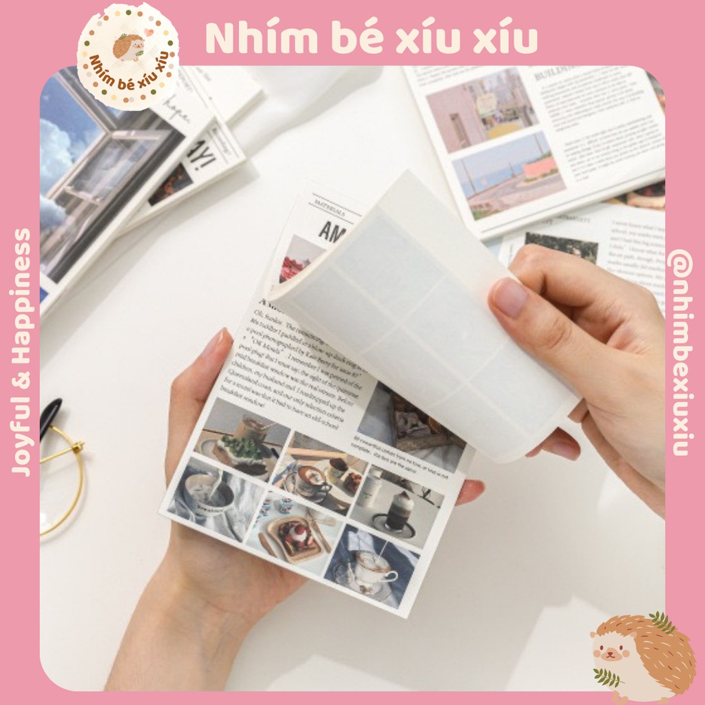 Set 50 tờ giấy báo retro vintage crafting paper giấy nền trang trí bullet journal VT306