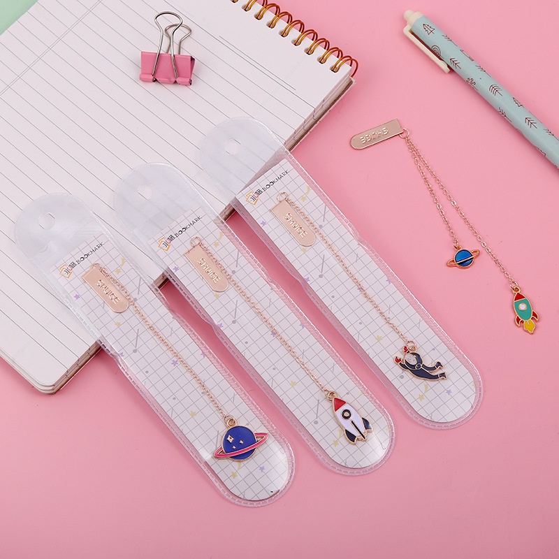 1 Thẻ Đánh Dấu Sách Bằng Hợp Kim Hình Hành Tinh Vũ Trụ Sáng Tạo Hỗ Trợ Đọc Sách Dành Cho Học Sinh