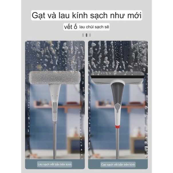 Hàng Oder - Cây Lau Kính, Lau Nhà Đa Năng Cầm Tay Gạt Nước Cao cấp Cáo Đeo Nơ