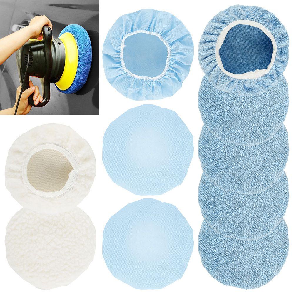 Set 10 Đệm Len Lông Cừu Mềm Đánh Bóng Xe Hơi