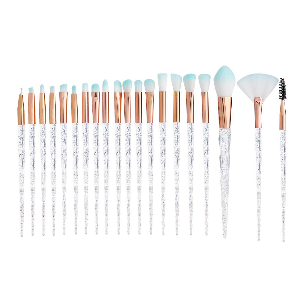 Bộ cọ trang điểm mắt tay cầm trong suốt thời