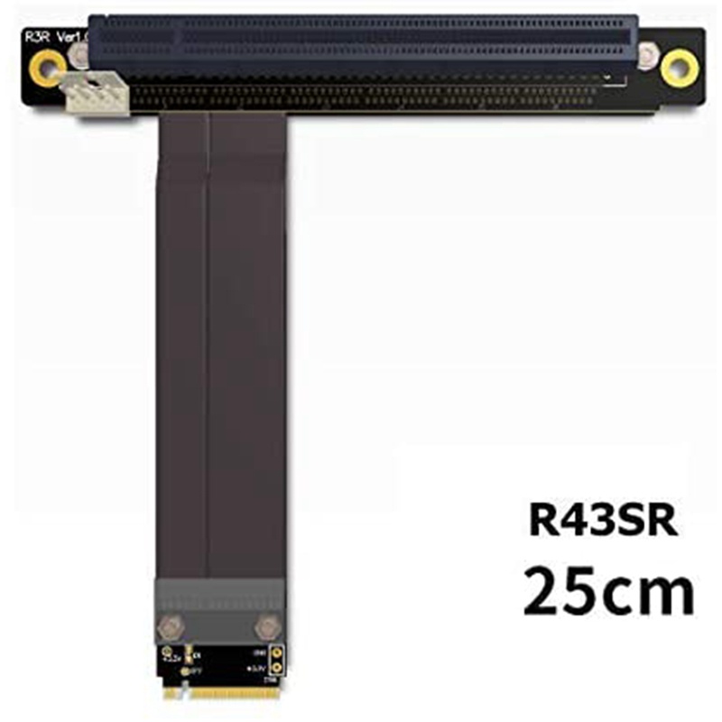 Extension Cable R43SR M.2 NGFF NVMe Key M to PCIE X16 Graphics Card Riser Adapter 16X PCI-E for M.2 2230 2242 2260 2280