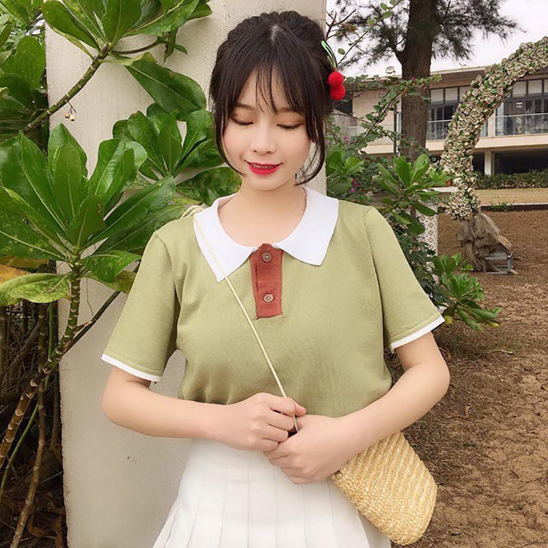 Áo thun tay ngắn cổ polo thời trang cho nữ | BigBuy360 - bigbuy360.vn