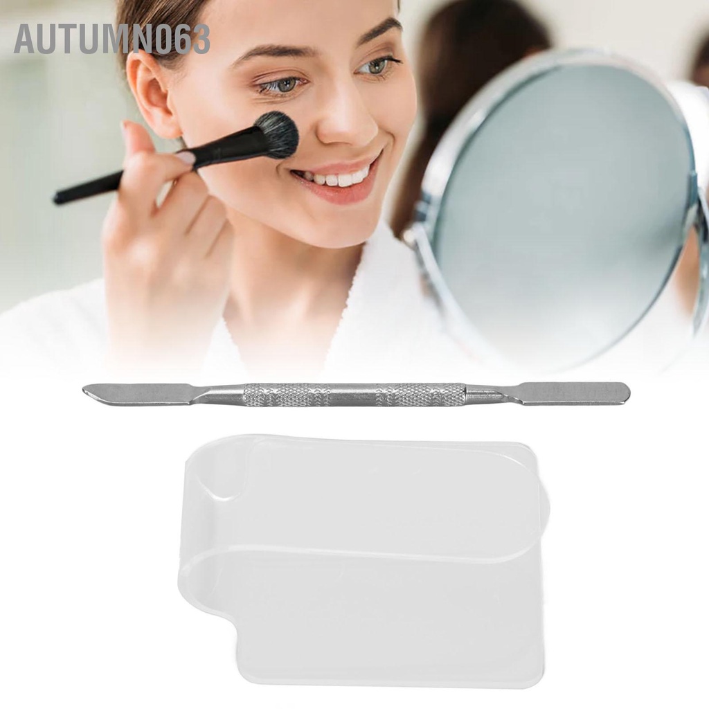 Autumn063 Bảng trang điểm Kem nền Son môi Toning mỹ phẩm Acrylic trong suốt với Thanh trộn màu