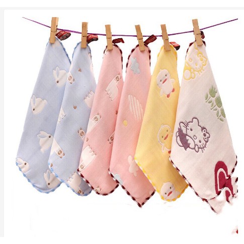 Set 5 Khăn xô rửa mặt sợi tre Lee Kid(túi zip)