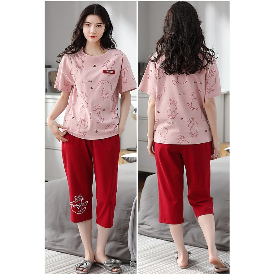 Đồ bộ, đồ mặc nhà nữ chất thun cotton 100% cực dễ thương-MH5067 | BigBuy360 - bigbuy360.vn