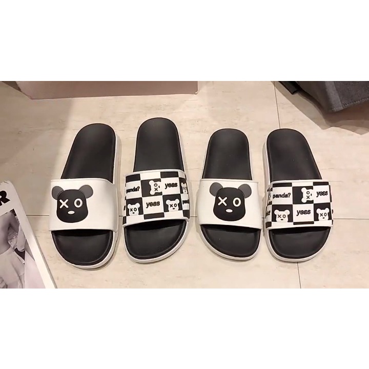 Dép quai ngang unisex họa tiết KAWS cao cấp thời trang ulzzang hàn quốc đệm lót chân đi cực êm mềm siêu hot 2021 TH-69