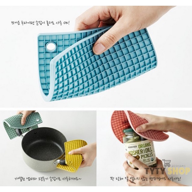 Miếng lót nồi nhấc nồi Lock&Lock bằng silicone chịu được nhiệt độ cao 200 độ C màu Pastel