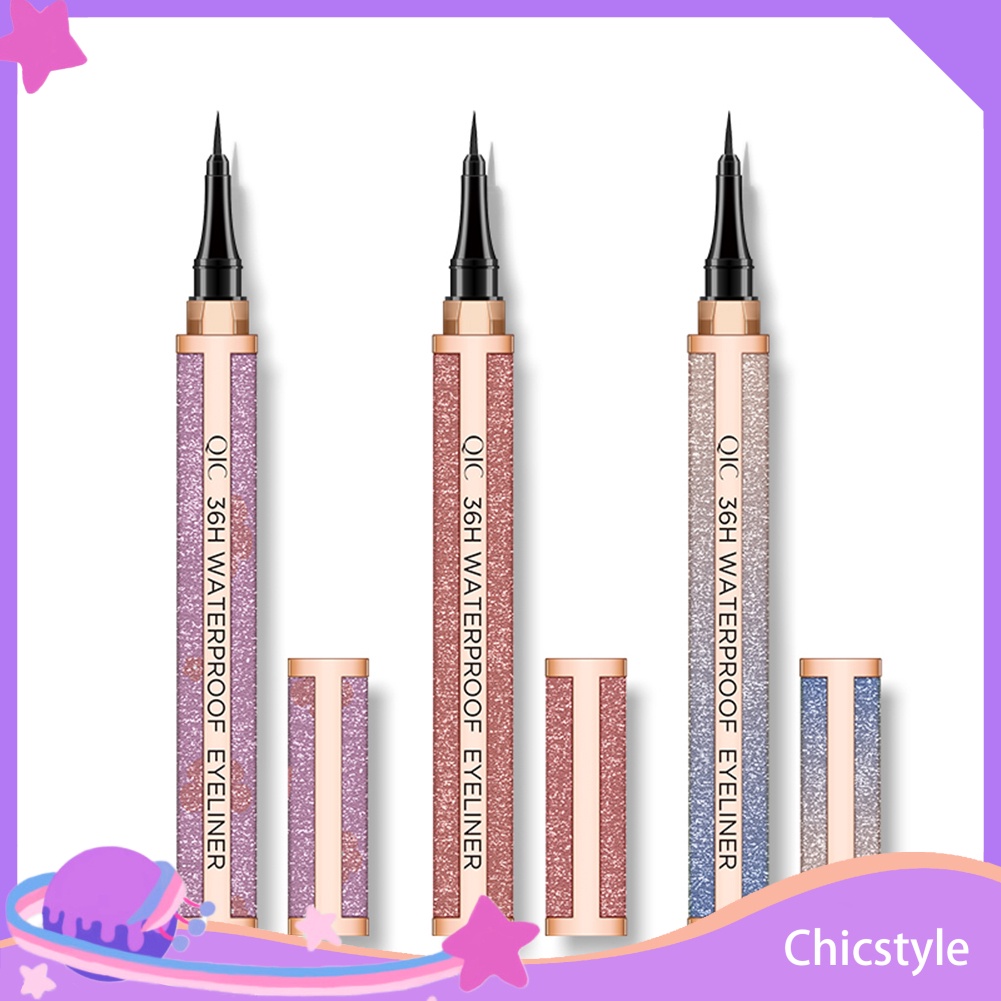 Bút kẻ mắt QIC dạng lỏng chống thấm nước nhanh khô không nhòe
