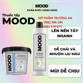 Bột tẩy tóc mood bleach powder + oxy nhuộm tóc mood - nhập khẩu italy