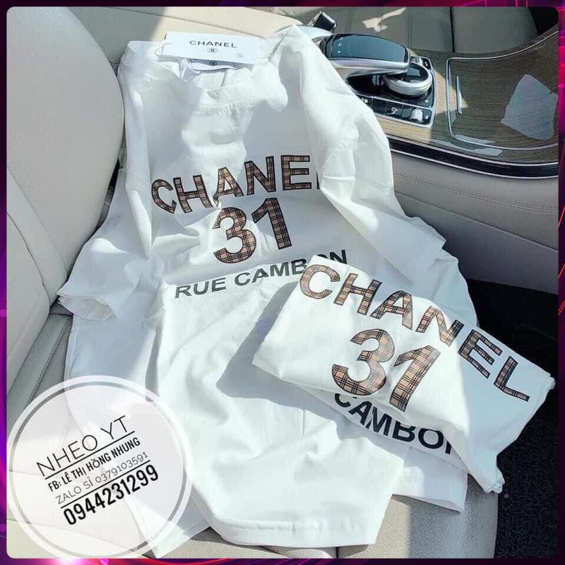 Áo phông rộng, áo phông nữ Chan.nel 31 cực hot - Hàng cao cấp chất cotton mịn, mát, freesize, ảnh thật