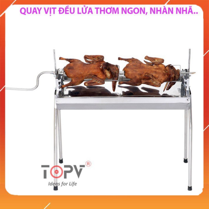 Bếp nướng than hoa ngoài trời 2 in 1 TopV DNL, lò nướng than hoa không khói, nướng thịt, nướng gà vịt - Mekongtech1