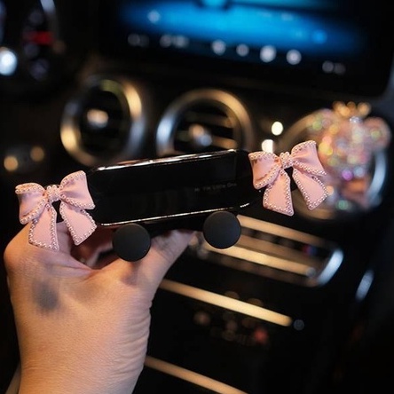 Giá Đỡ Điện Thoại Oto Cài Cửa Gió Gắn Nơ Thời Trang Xinh Xắn Cho Phái Nữ | BigBuy360 - bigbuy360.vn