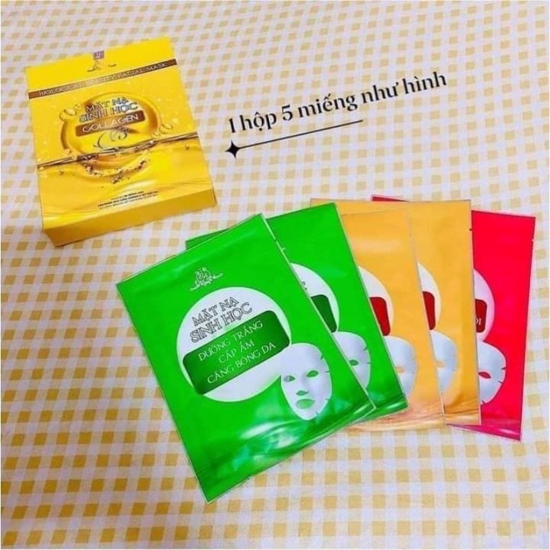 Mặt Nạ Sinh Học Collagen X3 Chuyên Dưỡng Trắng, Cấp Ẩm Chống Lão Hóa Da Hộp 5 Miếng Mỹ Phẩm Đông Anh