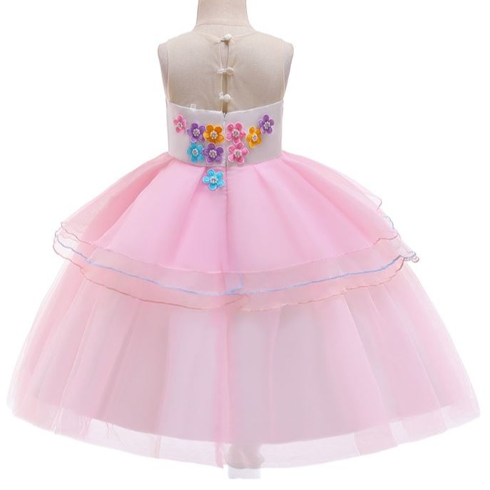 Đầm Công Chúa Pony Xịn Sò Màu Xanh - Hồng Cho Bé Gái