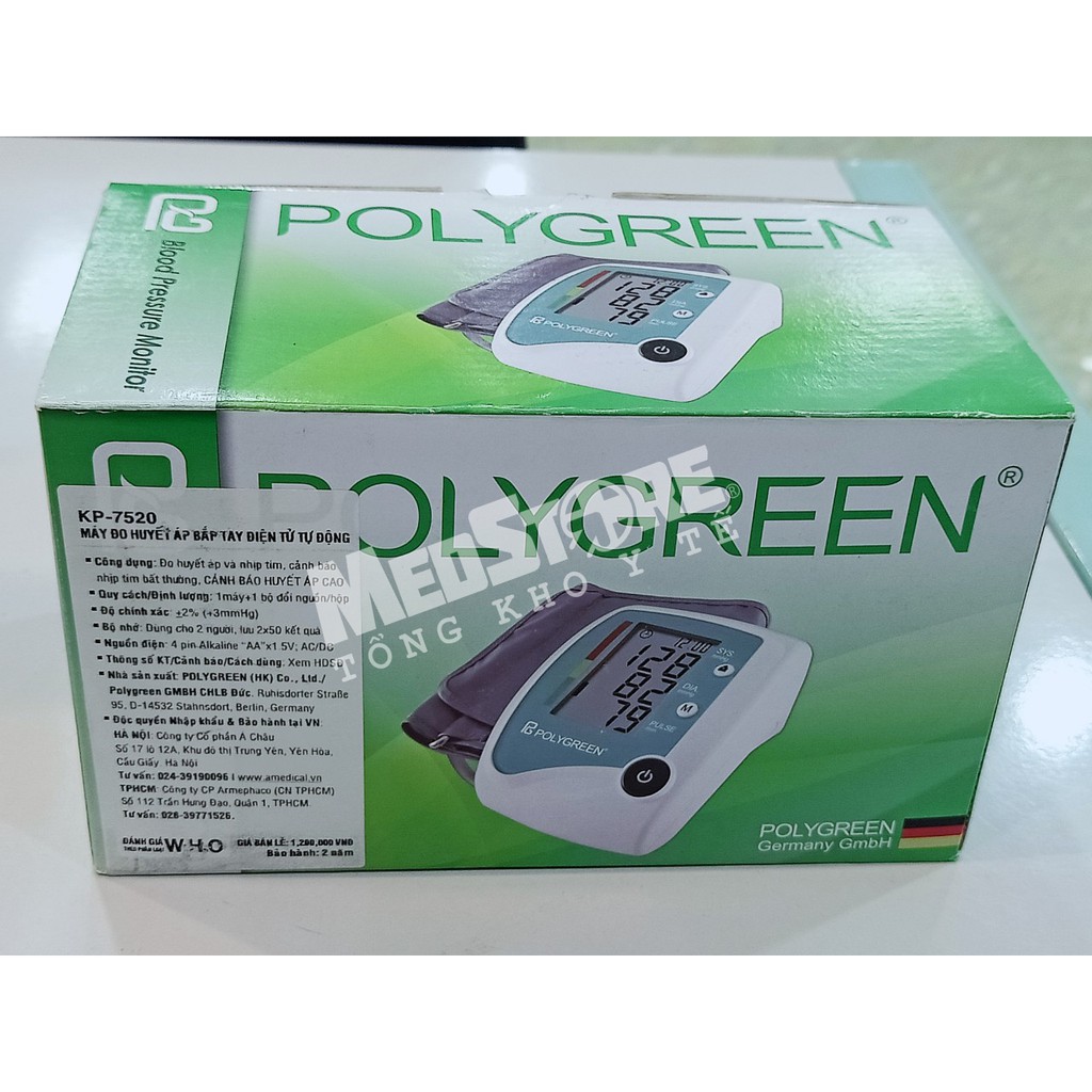 Máy đo huyết áp bắp tay điện tử POLYGREEN KP-7520