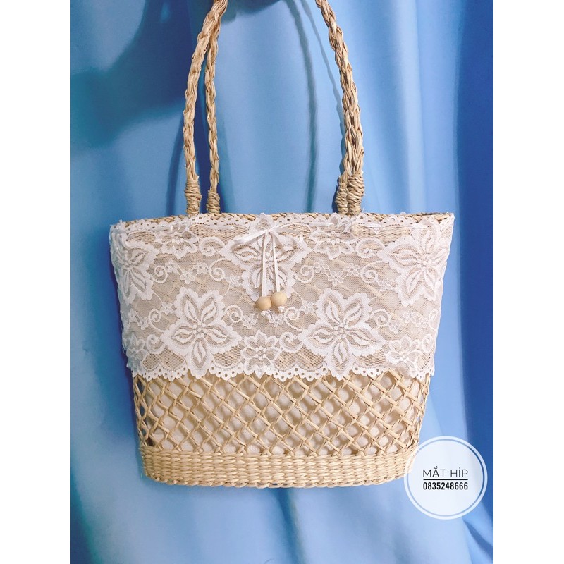Kho bán sỉ túi cói làn cói cầm tay chụp ảnh túi cói cho bé túi cói Vintage dùng để chụp ảnh đi du lịch