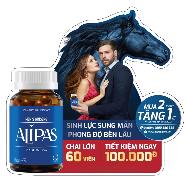 Sâm Alipas Platinum 60v  - Tăng cường sinh lý nam