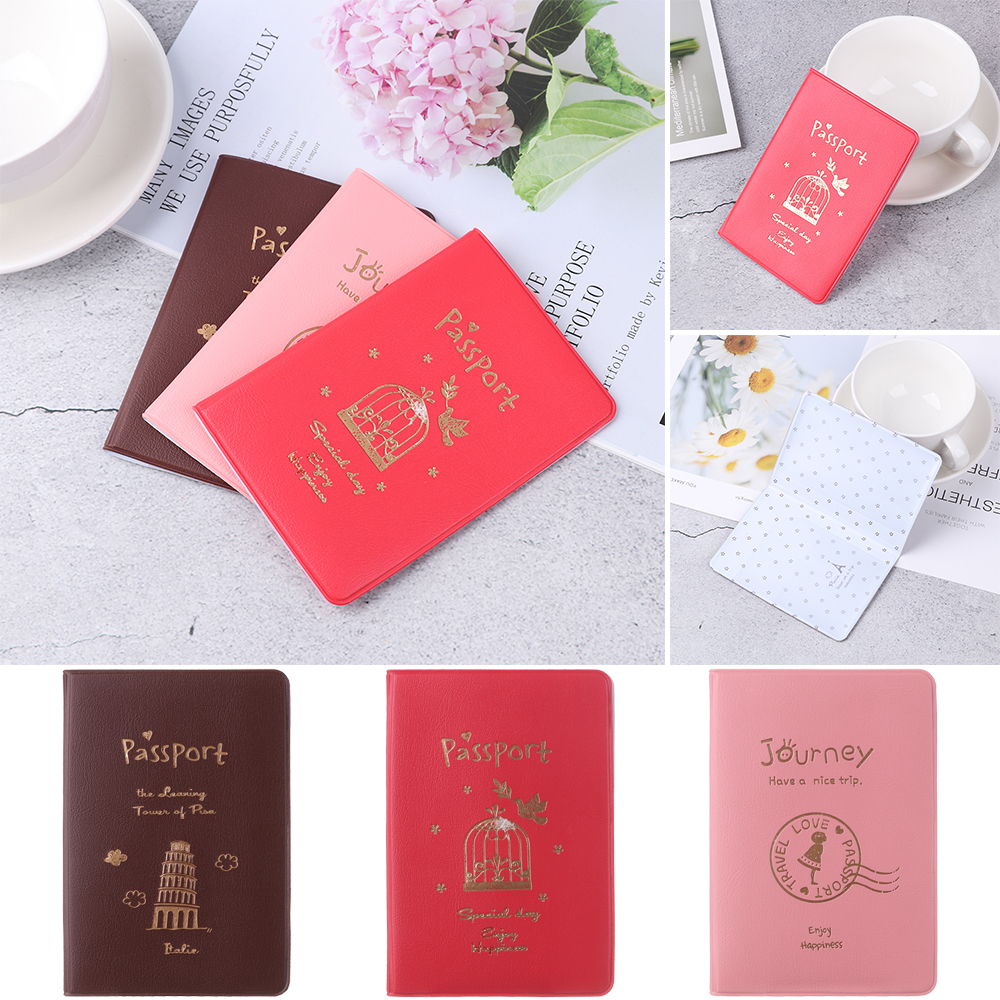 (Hàng Mới Về) Ví Da Pu Đựng Passport Chống Thấm Nước Thời Trang